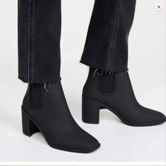 Jeffrey Campbell hurricane rainboots in matte black - Picture 1 of 5